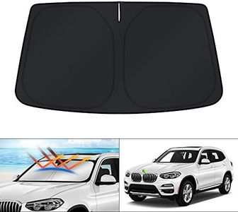 KUST Custom Fit Windshield Sun Shade for 2018-2023 2024 BMW X3 Window Shade Sun Visor Protector Foldable Sunshade Blocks UV Rays Keep Your Car Cooler