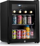 Subcold Super35 LED Mini Fridge | 35L Table-Top Beer, Wine & Drinks Fridge | Energy Efficient with Dual-Glazed Glass Door - Black