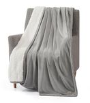 UGG 01465 Bliss Sherpa Fully Reversible Throw Blanket for Couch or Bed Machine Washable Easy Care Soft Plush Luxury Oversized Accent Blankets, 178 x 127-cm, Seal