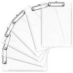 Belle Vous 6 Pack of Clear Plastic Clipboards - 22.5 x 32.3cm / 8.85 x 12.7 Inches - Strong & Durable A4 Size Writing Clipboard with Low Profile Clip - Document, Letter & Memo Holder for Home & Office