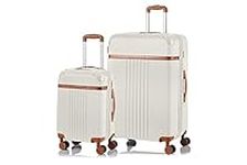 CHAMPS – ‘Vintage Collection’ - 2-Piece HARDSIDE Spinner Luggage Set (Ivory)