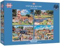 Stop Me and Buy One | 4 x 500 Piece Jigsaw Puzzles | Multi-Box Jigsaw | Sustainable Puzzle for Adults | Premium 100% Recycled Board | Great Gift for Adults | Gibsons Games