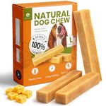 Dilecti Natural Cheese Bones - Delicious Long Lasting Dog Chews for Large Dogs, Dog Treats for Dental Care, Dental Sticks for Healthy Teeth, Hard Cheese Bone Chew Toys, Yak Chew - L Size, 3 Pack