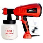 IBELL SG60-26 HVLP Paint Sprayer | 400W Copper Motor | 800ml Tank | 800ml/min Flow | 3 Spray Patterns | Adjustable Control | Spray Gun for Wall, Furniture & DIY Painting | 6 Months Warranty