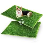 Hompet Dog Grass Pee Pads, Dog Training Pad, Artificial Grass Turf, Puppy Potty Pad Training Pad, Replacement Grass for Indoor and Outdoor Use (2PCS-Replacement Grass)