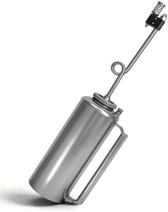 5L Double-Bottom Drip Torch for Burning, Ideal for Forestry & Wildland Fire | Heavy-Duty Cast Iron Tank | Big Mouth Filling | Fuel Trap & Check Valve | Oil-Proof Gaskets, Forestry Tools, Silvery