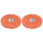 sourcing map 2pcs Paint Stripping Disc Drill Attachment 5" x 1/2" with 1/4" Shaft Strip Clean Discs for Angle Grinder Clean and Remove Paint Coating Rust, Orange