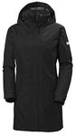 Helly Hansen Women Aden Insulated Coat - Waterproof, Windproof and Breathable Fabric, Full-Zip Jacket with Fully Sealed Seams, Black, X-Small