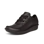 Clarks Women's Funny Dream Derbys, Black Black Leather, 6 UK