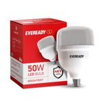 Eveready 50W LED Hammer Bulb | High CRI & High Efficiency | Energy Efficient | Mercury-Free | 4KV Surge Protection | 100 Lumens Per Watt |Cool Day Light (6500K) b22d (Pack of 1)