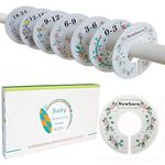 Baby Closet Dividers for Baby Clothes - Set of 7 Double Side Baby Closet Size Dividers Special Closet Organizer/Hangers Dividers (Floral Design)