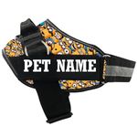 KIKA Pets Personalized Dog Harness | Dog Harness with Name | Customized Dog Vest Harness, Extra Large Size (for Above 36 kg Dogs) Minion Harness, multicolor