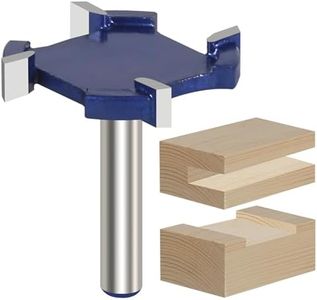 Vearter CNC Spoilboard Surfacing Router Bit, 1/4 Inch Shank Slab Flattening Router Bit, 4 Wings Carbide Rabbet Slot Cutter for Woodworking, Wood Planing (1-1/2'' D, 1/4'' H)