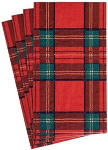 Entertaining with Caspari Royal Plaid Guest Towels Multi