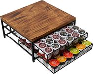 NHZ Coffee Pod Drawer Holder for K cup, 2-Tier Coffee Pod Drawer Holder Organizer, No Assembly Required, K Cup Holder with 72 Capacity Capsule Pods. K Cup Organizer Suit for Home Office,Kitchen