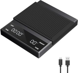 AMIR Digital Coffee Scale with Timer, 3Kg/0.1g High Precision Rechargeable Drip Espresso Scale, Portable Espresso Scale with 3 Units, PCS, Tare & Auto No/Off