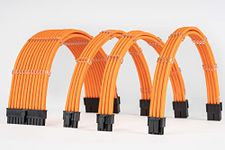 Sensei Mods Sleeved Psu Cable Extension Kit For Personal Computer (Oxide Orange)