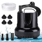 Submersible Water Pump, 40W 2500L/H Aquarium Water Pump with 5.9Ft Power Cord, Ultra-Quiet Pond Pump Underwater for Aquarium, Fish Tank, Pond, Hydroponics