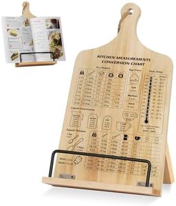 Gifts for Mom Christmas Xmas from Daughter Son, Birthday Gift Ideas for Mother, Adjustable Cookbook Stand Cutting Board Style Recipe Book Holder for Reading Hand Free, Unique Mother's Day Kitchen