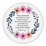 Znzd Bible Verse Deuteronomy 31:8 The Lord Himself Goes Before You Mouse Pad 7.9 x 7.9 Inch,Christian Non-Slip Rubber Base Mousepads for Home Office College Dorm Desk Decor,Gifts for Christian