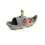 Kizzy Pets Aquarium Decorations, Aquarium Pirate Ship Decorations Fish Tank Ornaments Resin Material Like Village Boat Look for Freshwater Saltwater Aquarium Fish Tank Decor Sunken Ship