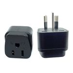 US/Canada/Japan to Australian/New Zealand/China Plug Adaptor, 3-Pin Type B Grounded US Plug Convert to 3-Pin Type I Grounded AUS/NZ/CN Socket (1 Piece)