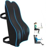 Orthowala® Lumbar Support Pillow for Office Chair Back Support Pillow for Car, Computer, Gaming Chair, Recliner Memory Foam Back Cushion for Back Pain Relief Improve Posture (Black)