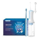 ORACURA® Daily Care Combo Blue OC300 Smart Pro Water Flosser & Blue SB200 Sonic Lite Electric Rechargeable Toothbrush