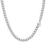 Necklace for Men Neckalces Chain 18 inch Stainless Steel Cuban Link Mens Necklace Man