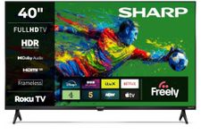 Sharp 40-Inch Full HD LED Roku Smart TV HDR10 HDMI ARC Freely Included 40HD2325K (HD Series)