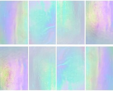 LITMIND 8 Sheets White Iridescent Stained Glass Sheets, Mosaic Glass Tiles for Crafts, Stained Glass Projects Supplies