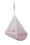 U2CUTE - Manufacturer Of Baby Care Products Cotton Baby Crib Cradle, Jhula ! Titanic Baby Hanging Swing Cradle Mosquito Net & Spring,(Pink)