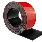 Neoprene Rubber Strips Self Adhesive Solid Rubber Sheets, Rolls & Strips for DIY Gaskets Crafts Pads Seals Warehouse Flooring Rubber Strip with Adhesive Backing (4” Wide x 1/16" Thick x 10' Long)