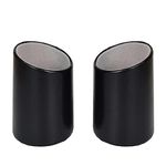 Bleiou 2 Pack Eyeglasses Holder PU Leather Glasses Stand Case Holder for Desks or Nightstands, Black