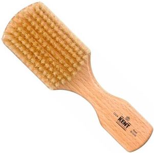 KENT Men's Brush, Rectangular Head, White Bristles, Beechwood, 1 Count