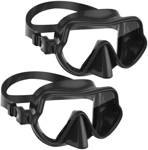 W WSTOO Snorkel Diving Mask,Adults Swim Goggles with Nose Cover,Panoramic Anti Glare HD Tempered Glass,Lens Anti Fog Coating Treatment,Effectively Preventing Fogging