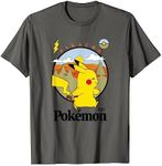 Pokémon Pikachu Outdoor Adventures Vintage Post Card T-Shirt