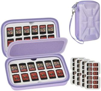 Game Card Case for Nintendo Switch, 72 Games and 144 MicroSD Cards, Purple