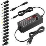 SHNITPWR 60W Universal Power Supply DC 3V 4V 4.5V 5V 6V 7V 7.5V 8V 9V 10V 11V 12V Adjustable Variable Power Adapter 100V-240V AC to DC Converter 1A 2A 2.5A 3A 4A 5A with 14 Tips & Polarity Converter