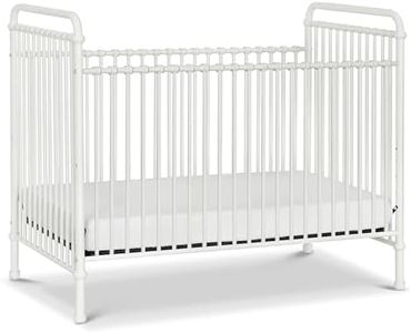 Namesake Abigail 3-in-1 Convertible Metal Crib in Washed White, Greenguard Gold Certified