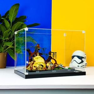 iCUANUTY Acrylic Display Case for Lego Dagobah Jedi Training Diorama 75330, Dust-Proof Display Box for Lego 75330, Size: 12.2x7.87x8.27inch (NOT Included The Model)