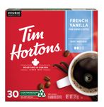 Tim Hortons French Vanilla Coffee, Keurig K-Cup Pods, Flavoured Medium Roast, 30 Count (Imported from Canada)