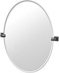 Gatco 4059MXLG Elevate Frameless Oval Mirror, Matte Black, 32"H