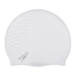 Speedo Unisex Adult Bubble Active + Swim Cap - White White