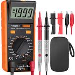 Proster LCR Meter Digital Capacitance Inductance Resistance Tester with Battery Crocodile Clip Storage Bag LCR Tester Measuring Meter with LCD Display
