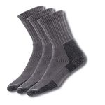 Thorlos KX Max Cushion Hiking Crew Socks, Pewter (3 Pairs), Large, Pewter (3 Pairs), Large