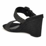 Nine West Women's Novalie Wedge Sandal, Black 001, 9