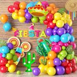 Mexican Fiesta Party Decorations Fiesta Balloon Arch Colorful Mexican Themed Balloons Garland Kit with Cactus Llama Foil Balloons Loteria Cinco De Mayo Party Decor Taco Bar Mexican Birthday Supplies