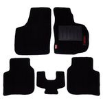 Elegant Cord Black Custom Fit Car Mat Compatible with Skoda Superb [2008-2015] - Set of 5 Pcs