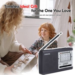 XHDATA D219 Portable AM/FM Radio – Compact, Grey